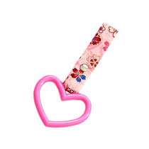 Japanese JDM style heart ring and wind hand pull ring ring ring Car Rearview mirror pendant car rear pink cherry blossom