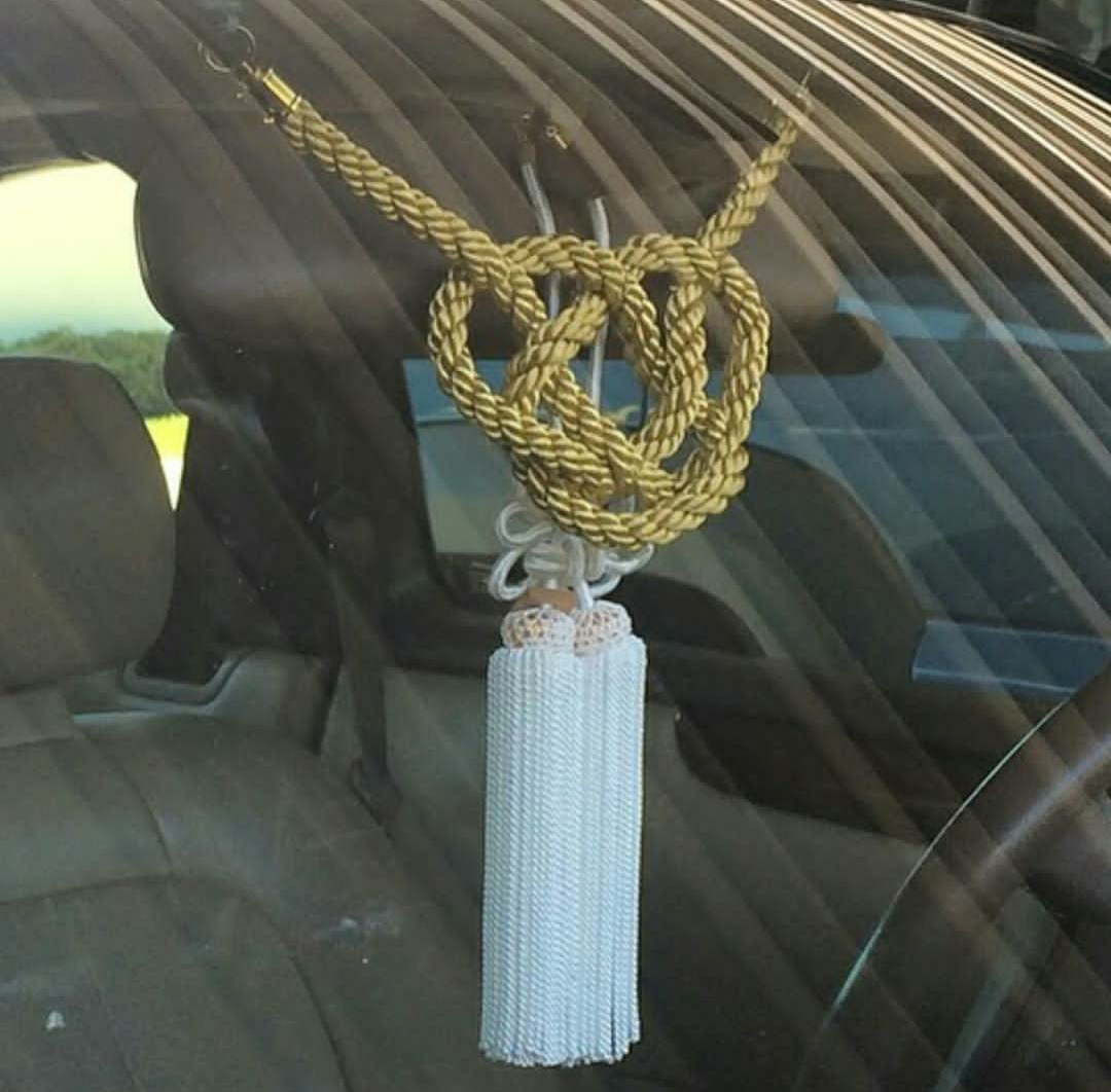 Day Department JP rear-view mirror pendant modified loading hanging ornament individuality JDM bottom groveling VIP style Diamond Rope Decorated Ornament-Taobao