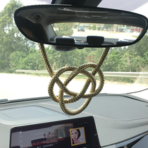 Japanese rearview mirror pendant modified car trailer personality JDM bottom party VIP style pendant diamond rope decoration