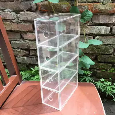 Thickened acrylic multi-layer drawer type waterproof glasses case sunglasses case jewelry box glasses tape ruler display box