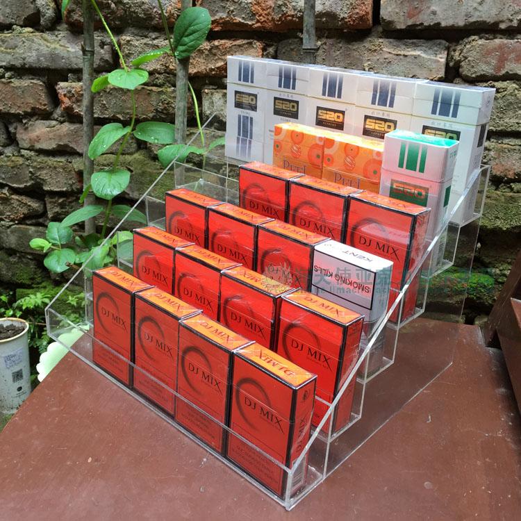 Acrylic Organic Glass Ladder Smoke Rack Mask Display gum Chocolate drug condom Show Rack