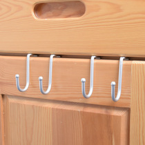 Aluminum alloy adhesive hook Wall Wall Wall load-bearing kitchen hook door non-perforated bathroom S-type adhesive hook hanger double hook