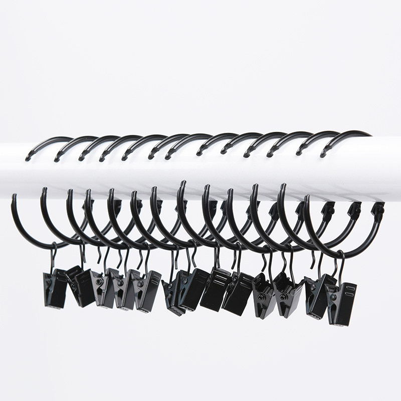 Black open curtain ring Roman ring Roman ring open ring open mouth pull ring curtain ring hanging ring open buckle