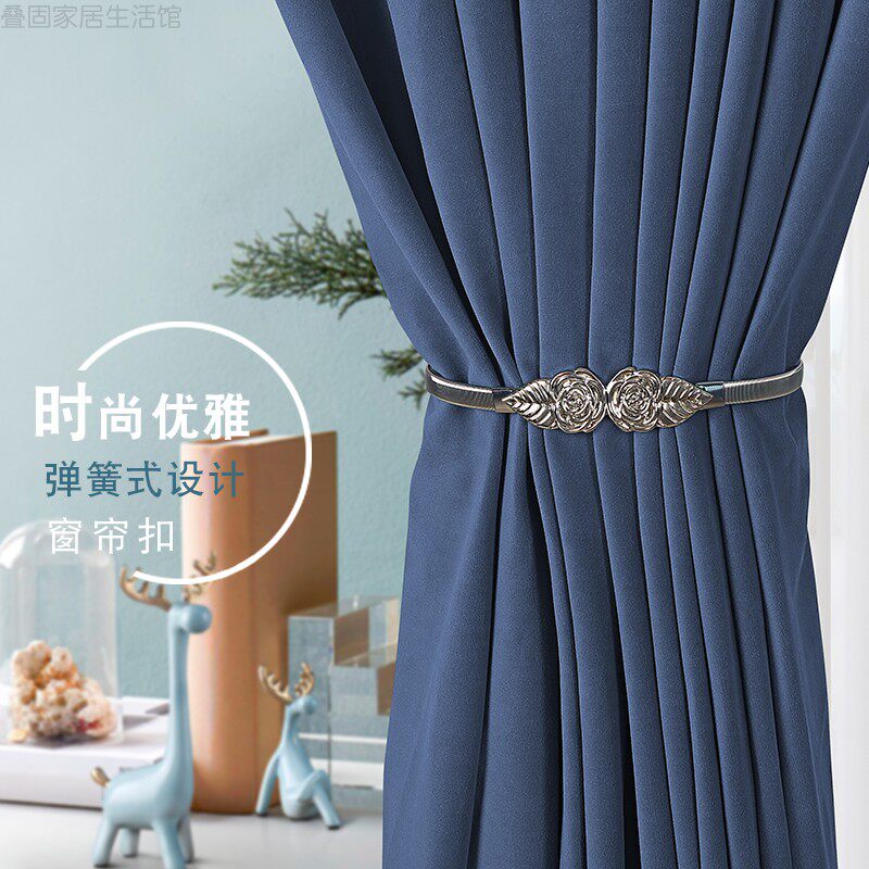 Modern minimalist curtain tie elk curtain tie rope metal spring cute curtain buckle rope accessories curtain hook