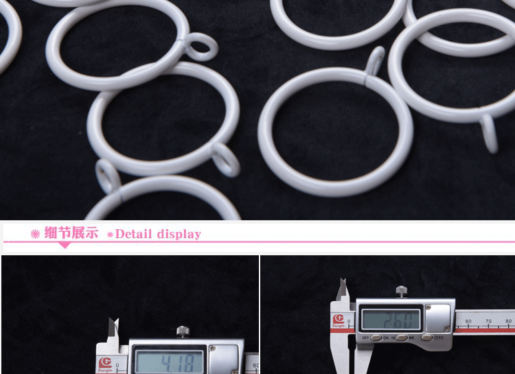 nhẫn móc treo rèm loop vòng tròn nhỏ Rome thanh miễn phí phần đấm sữa trắng màn vòng vòng Rome - Phụ kiện rèm cửa khung rèm kéo