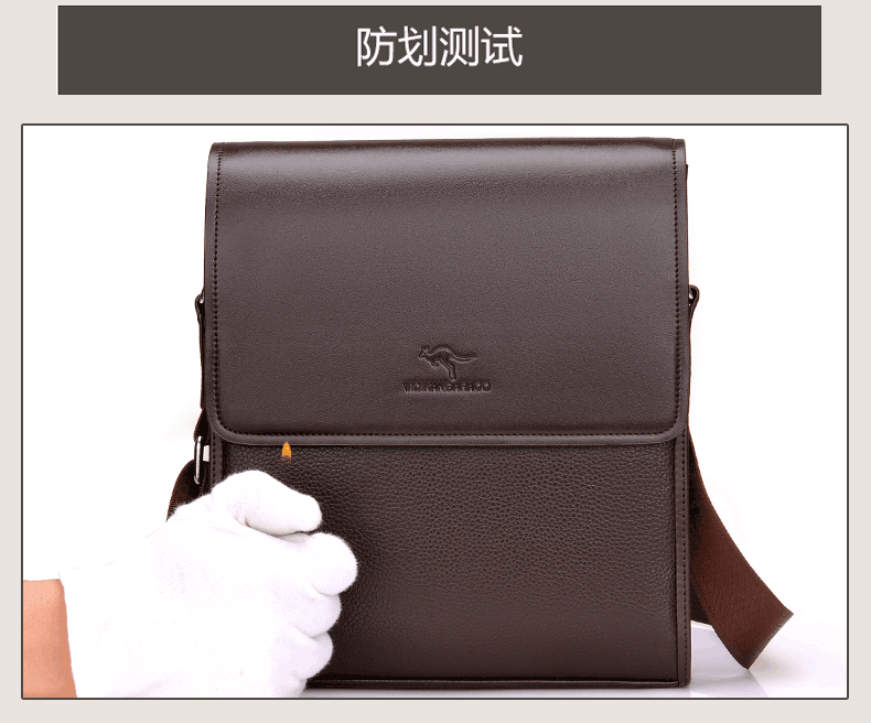Túi đeo chéo nam túi xách nam túi da nam kinh doanh bình thường túi chanel
