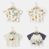 Детский комбинезон для отдыха, футболка с коротким рукавом, детская летняя летняя одежда для мальчиков для девочек, 3 лет