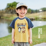 Детская футболка с коротким рукавом для отдыха, хлопковая летняя одежда, детский комбинезон, летний костюм мальчика цветочника