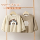 Детский комбинезон, весенний осенний приятный телу лонгслив для мальчиков для девочек, в корейском стиле