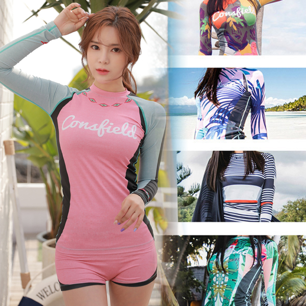 Korean CM Import Diving Suit Long Sleeve Speed Dry Sun Protection Slim Fit Outdoor Water Swimming Surfing Women Summer