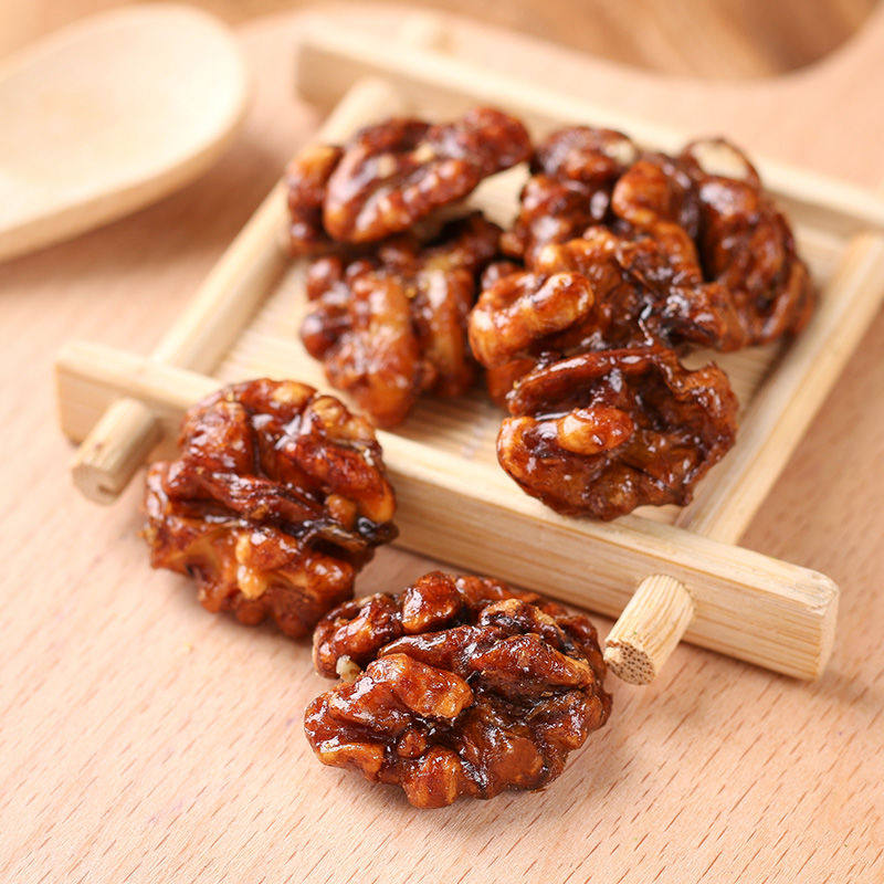 Amber walnut kernel honey flavored nut paper dried fruit new goods pecan kernel ready-to-eat snack snack 250g can