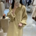 Áo khoác cashmere hai mặt kiểu Cộng hòa Trung Quốc mùa thu đông 2019 mới phổ biến áo khoác len thủ công giữa chiều dài Hàn Quốc - Áo len lót đôi Áo len lót đôi