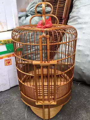 Bamboo bird cage bird cage bamboo cage bird cage large size eight brothers bird bamboo cage varnish cage wide cage thrush pen