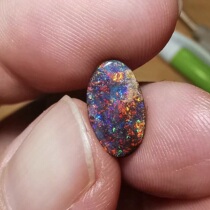 Australian Natural Original Stone Aobao Full Color Starry Sky Iron Opal 18K Ring Necklace Jewelry Customized Female