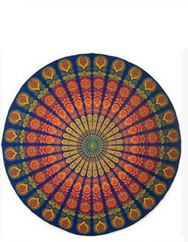 Mandala Ấn Độ phong cách vòng khăn bãi biển khăn choàng trang trí tấm thảm treo tường Tapestry thảm treo tường