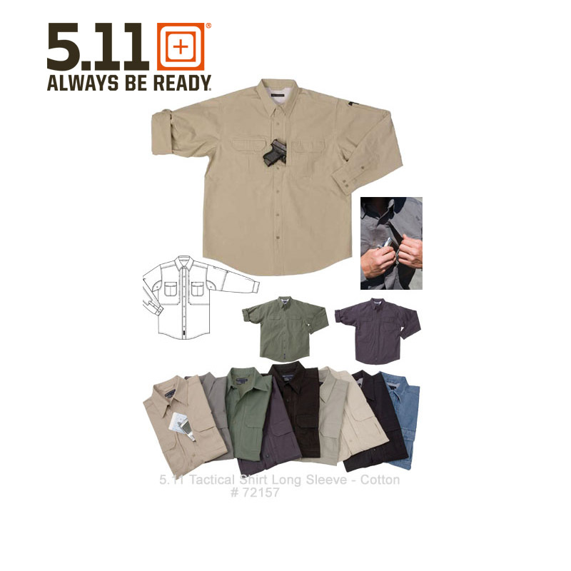 American 5.11 (511) Classic Tactical Duty Cotton Wear-Resistant Spring and Autumn Long-Sleeved Shirt 72157
