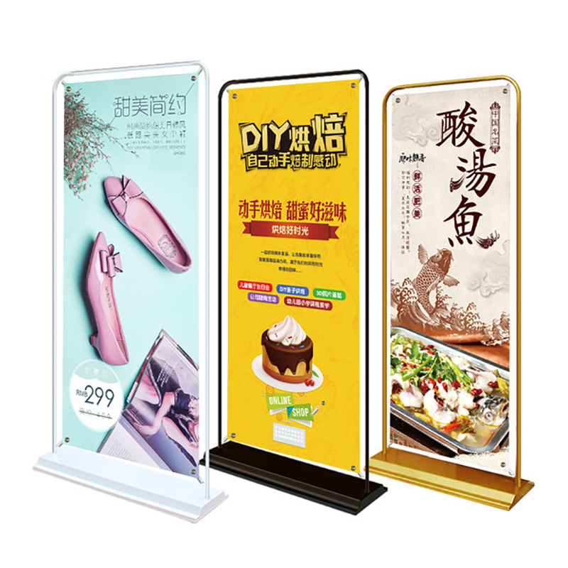 Door type display rack 80x180 telescopic production exhibition floor-to-ceiling custom Likuai advertising screen kt board display rack roll-up