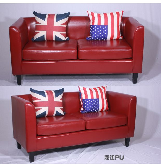 Đơn giản thanh nhỏ sofa căn hộ retro để làm ghế sofa cũ đôi boong vải cửa hàng quần áo sofa ba chỗ ngồi - Ghế sô pha ghế sofa