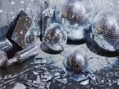 40CM mirror reflective ball stage KTV glass ball bar Christmas decoration festival decoration Mid-Autumn ball acrylic