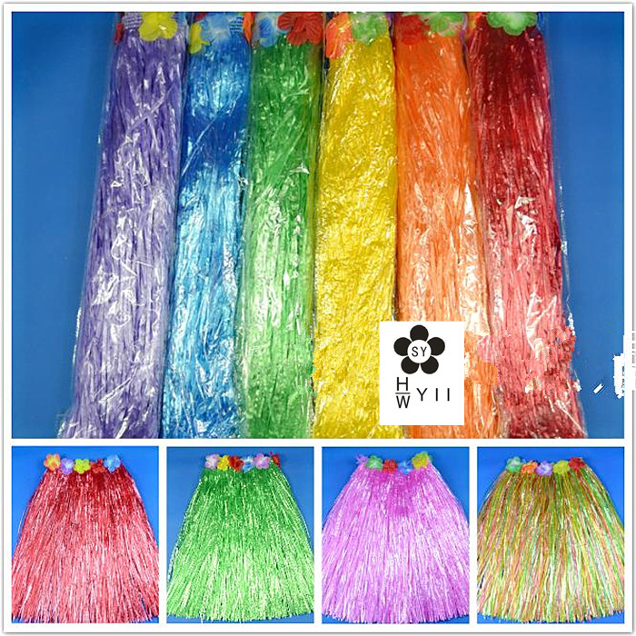 Adult section Hawaiian sea grass Dance Costume Accessories Elastic Dance Performance 60CM Long straw Grass Skirt Whole Flushed Prop Price