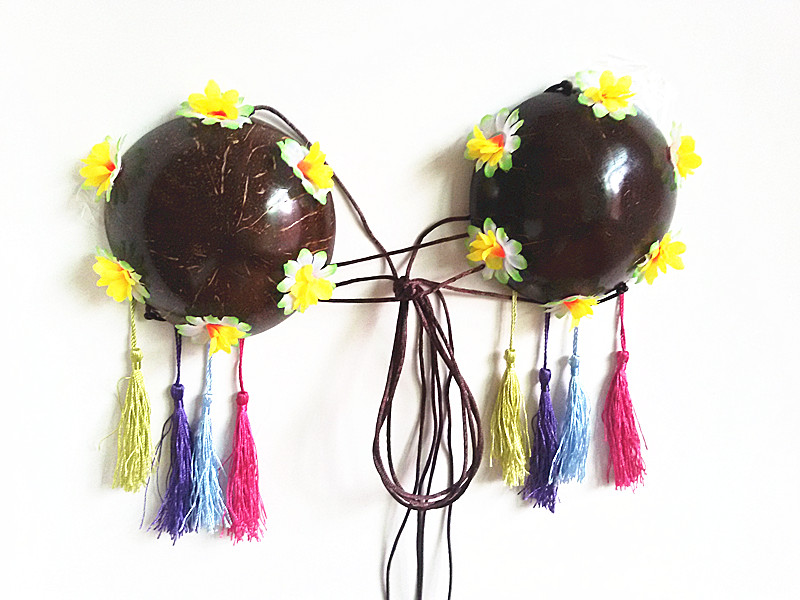 Mixed Color Streaming Suxia Dress BRA coconut shell bra Hawaiian lingerie Wedding Celebration for the Premium Wedding Delight