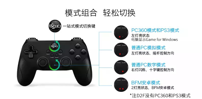 Betop BTP-BD2E 2F Bat D2 PC & PS3 & Android - Người điều khiển trò chơi tay cầm xbox 360