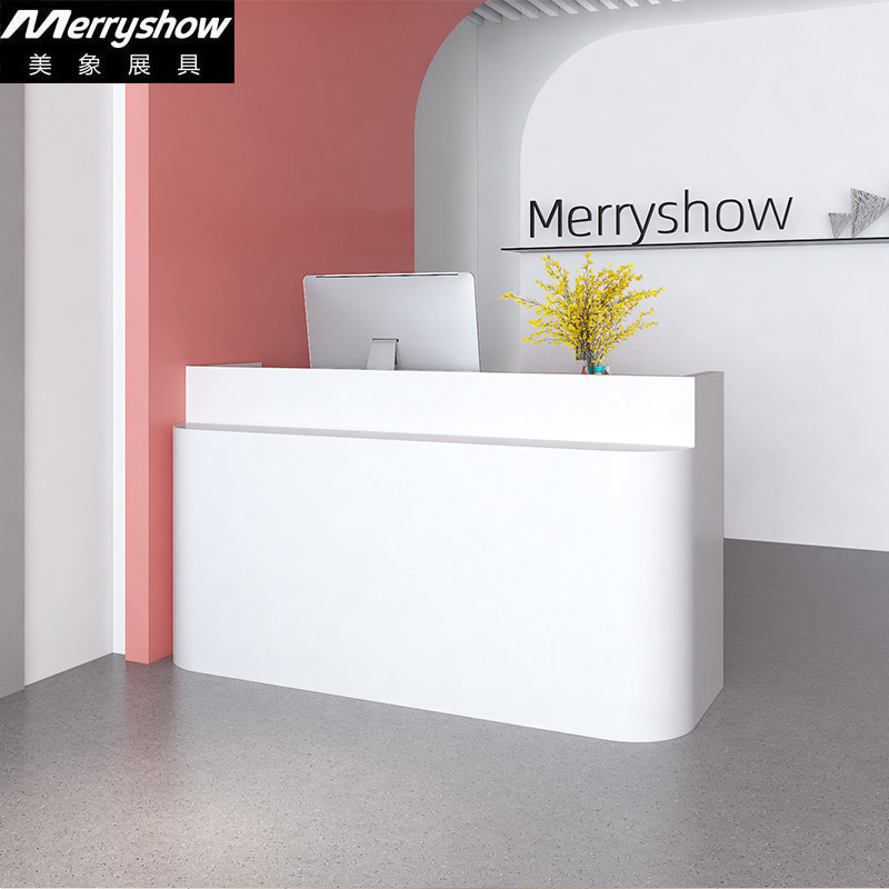 Beauty Elephant's Reception Desk Reception Desk Clothing Shop White Baking Varnish Bar Counter cashier's counter Counter Brief Modern Cashier table