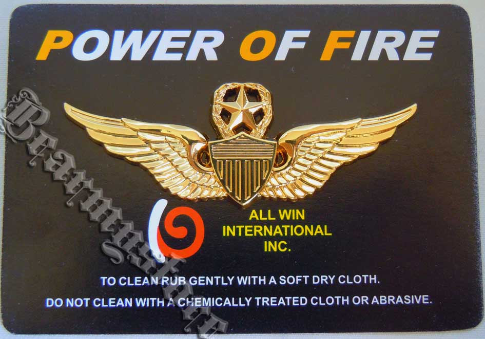 American Air Corps Golden Flying Brock Army Air Force Crew Level Badge Senior Flight Officer Brand