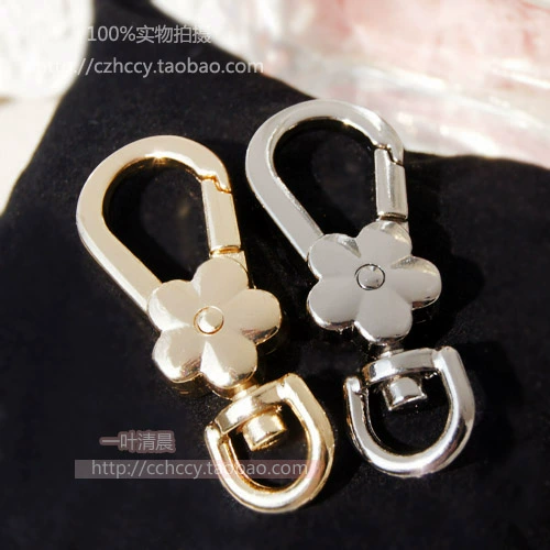 Качественный золотой серебряный милый металлический аксессуар, в цветочек