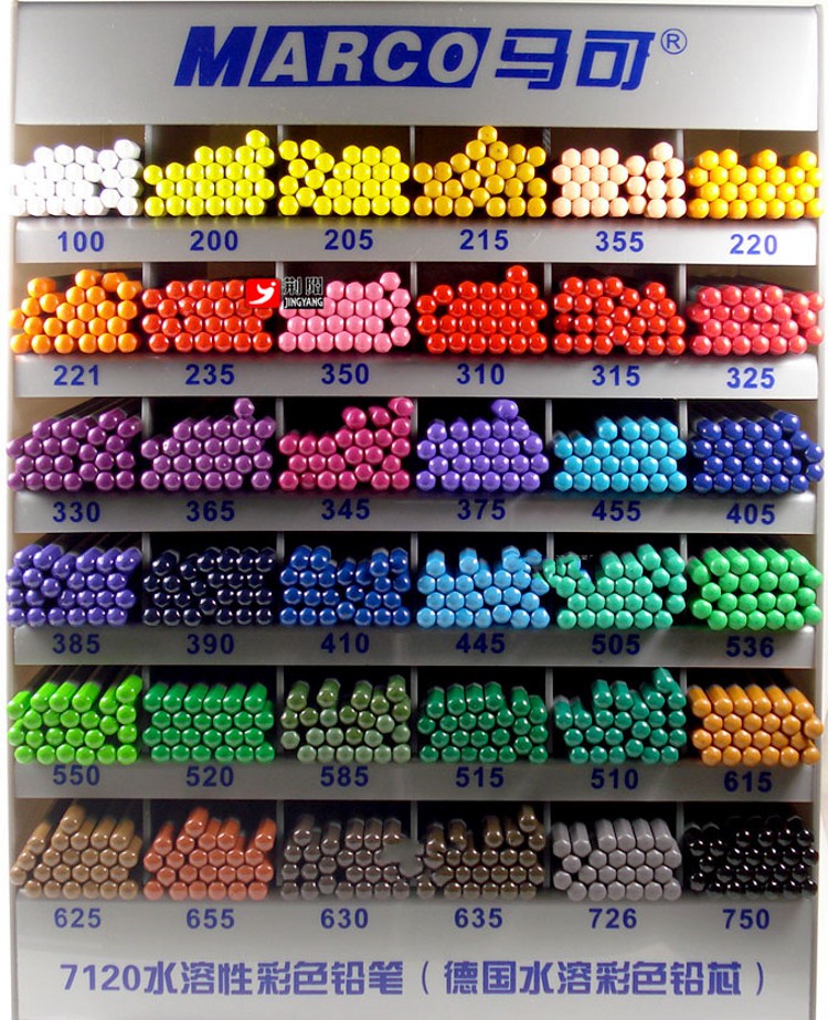 Marco 7120 water-soluble colored pencil MARCO single water soluble colored pencil 36 color pick 