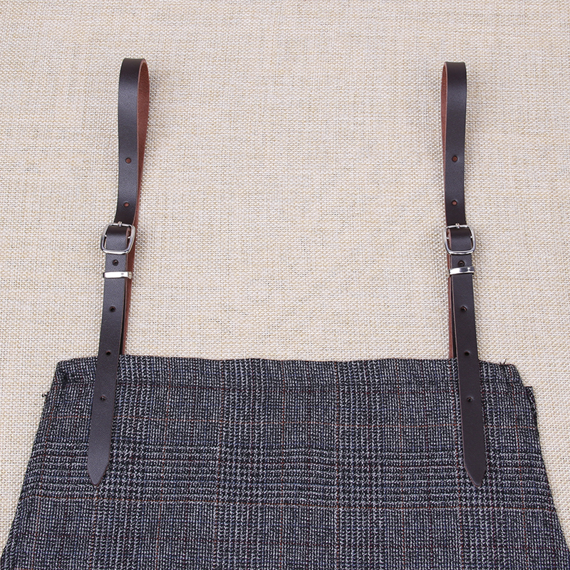 Dress Strap Accessories, a Pair of Two Genuine Leather Straps with Holes for Adjustment, Sewing Shoulder Straps for Suspender Dresses