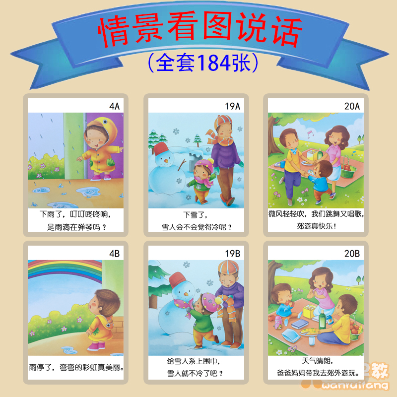 Scenario view Speaking autism autism language expression training cognitive card developmental delayed rehabilitation teaching tools