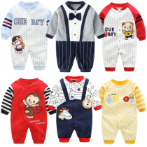 Baby dress 0 1 year old baby clothes jumpsuit full moon 100 days cotton long sleeve mens and womens clothing