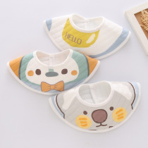 Baby saliva towel Spring and Autumn Winter 360 degrees anti-dirty waterproof enlarged bib 3-pack young childrens eating pocket scarf