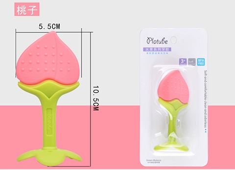 Bé teether răng hàm bé silicone đồ chơi teether có thể được đun sôi 0-3-6-12 cắn thanh cao su mềm - Gutta-percha / Toothbrsuh / Kem đánh răng kem đánh răng trẻ em