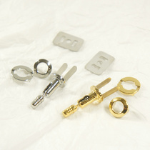 Naughty stainless steel folding lock wrenching lock spring lock handmade leather with high-end luggage hardware handbag lock catch