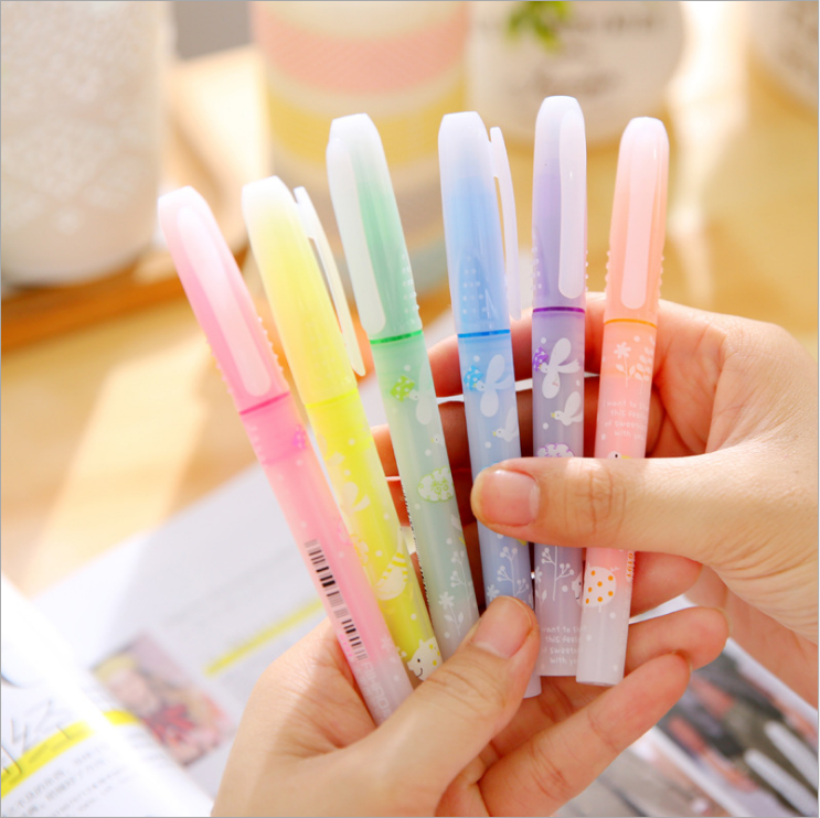 Hobby stationery 6191 Colour fluorescent pen Duckling Duck Aroma 6 Color Mark Pen Mark Pen Painting Graffiti Pen
