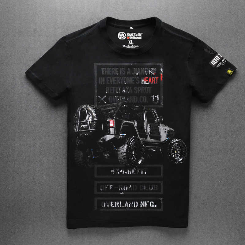 [Off-Road Realm] Original Design New Model "Wrangler" Printed T-Shirt American Retro Pure Cotton Short Sleeves