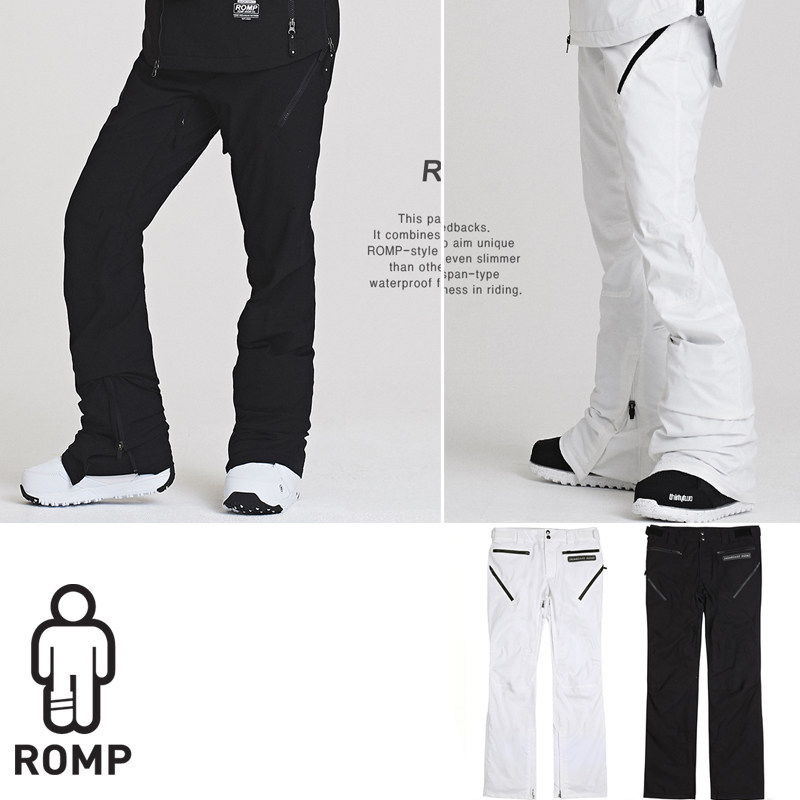 1819ROMP Korean veneer double board winter warm men and women lovers waterproof snow pants ski pants