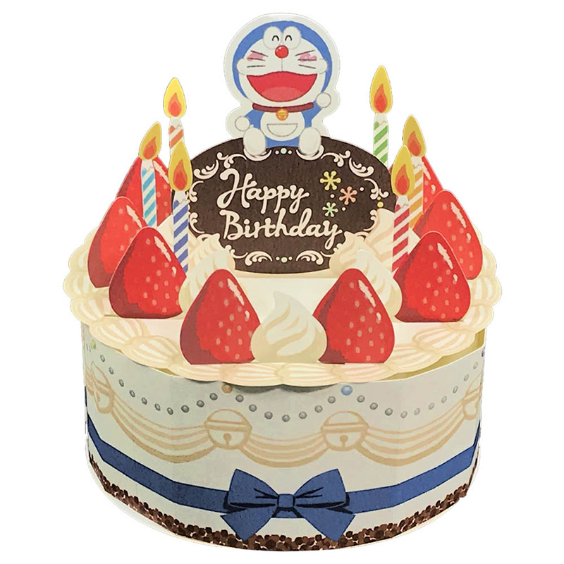 Japanese Cartoon Doraemon Three-dimensional Birthday Greeting Card Doraemon Jingle Cat Creative Cake Sending Boyfriend Card