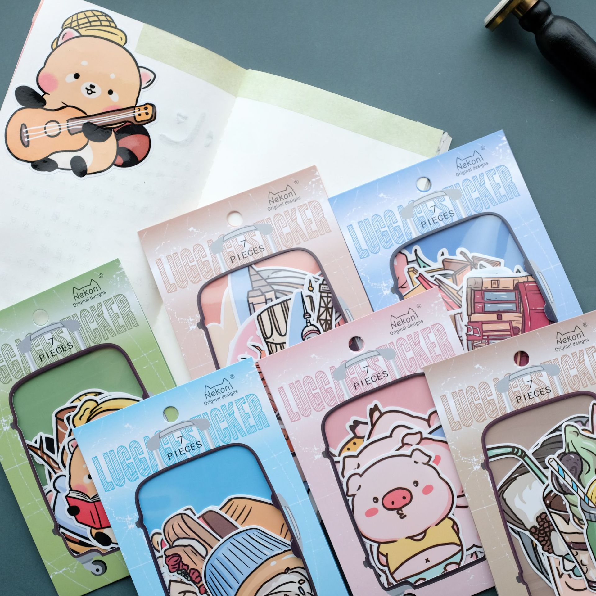 Miss Ka Japanese luggage sticker Pig Travel Bag sticker bag around the sticker sticker sticker sticker sticker sticker