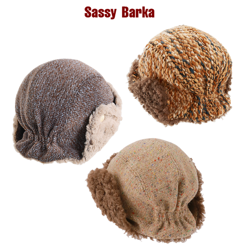Sassybarka Polar Shepherd Limited Edition Designer Braided Pattern Fleece Thickened Autumn and Winter Warm Hat