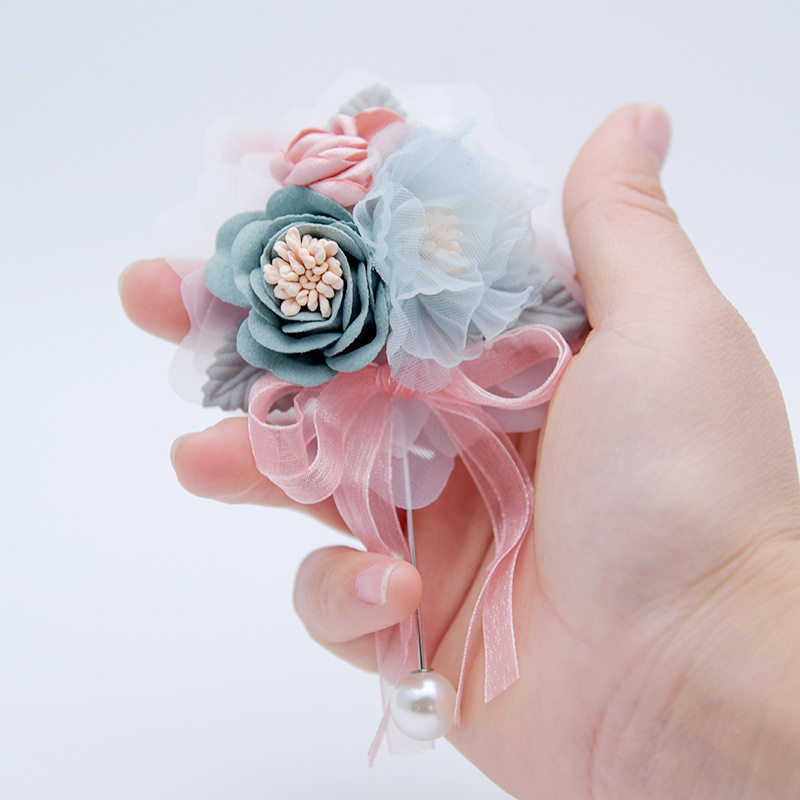 Corsage bride bridesmaid sister group brooch Korean warm handmade creative beautiful fresh dance luxury wedding dress