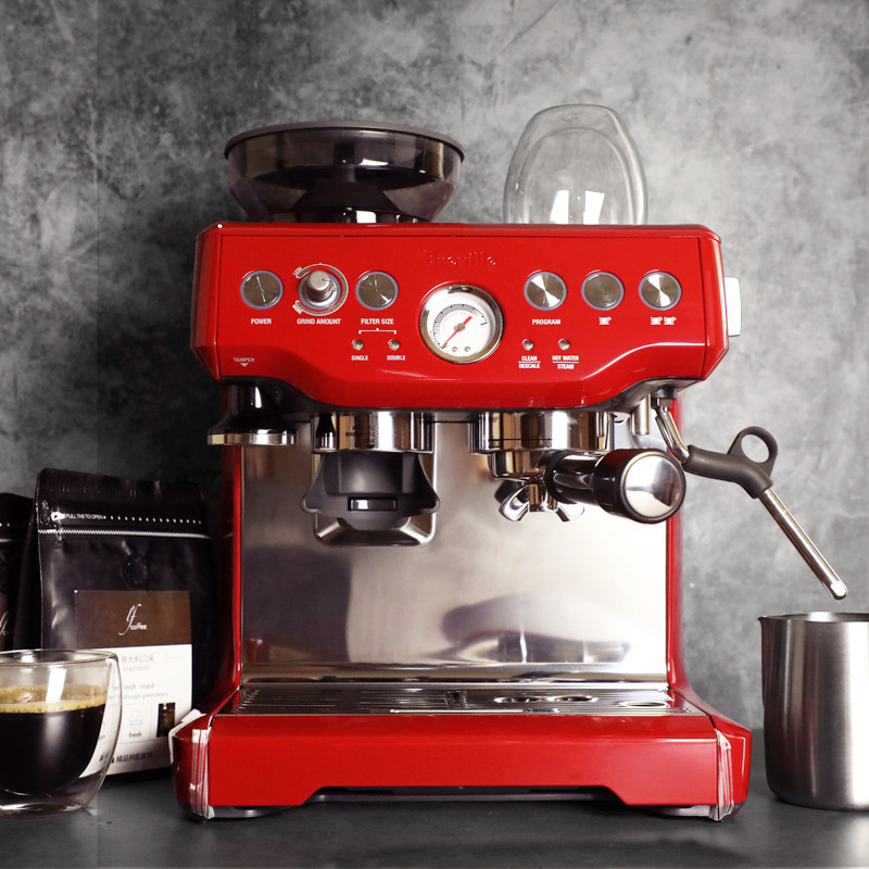 Bofu BREVILLE BES870 878 semi-automatic home espresso machine grinding soy milk foam integrated retro