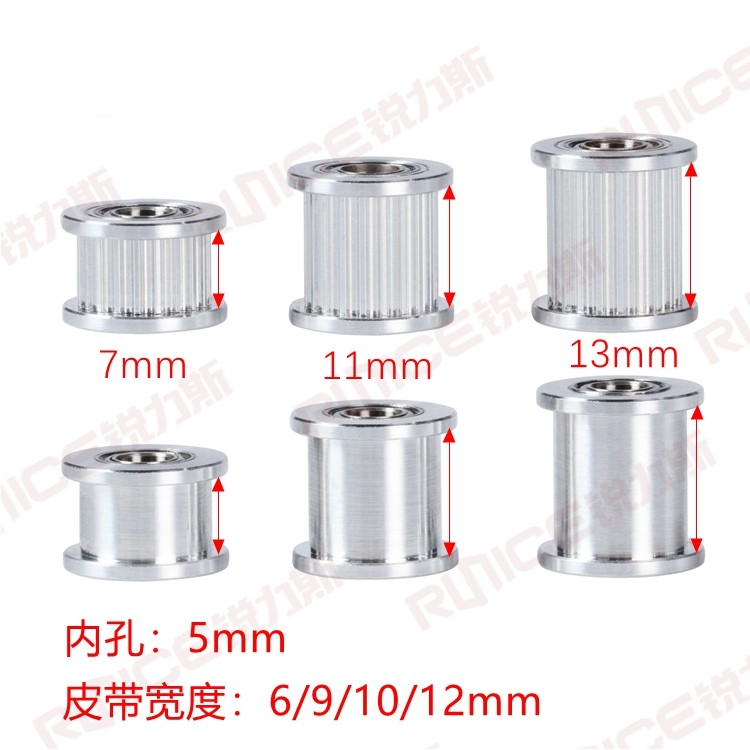 3D printer accessories 2GT GT2 passive wheel inert 20-teeth inner hole 5 H type belt 6 9 10 12 width