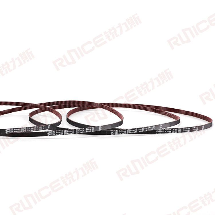 Gates GATES belt 660-2GT-6 RF brown tooth surface dust resistant and high precision low dust synchronous belt