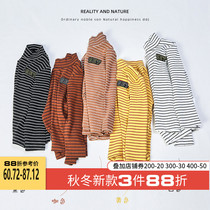 Many boys with base long sleeves plus velvet thickened spring and winter clothes 2021 new children childrens stripes base shirt