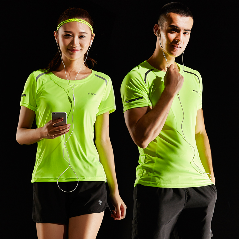 Male And Female Breathable Speed Dry Sports Suit Lovers Sleeve Head Round Collar Casual Comfort Running Suit Summer Fitness T-shirt Shorts 