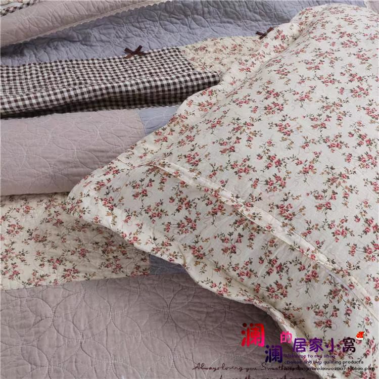 Hàn Quốc cao cấp bông rửa tone nâu bướm Patchwork Quilt bị quy định bởi giường ba mảnh che một gia đình bốn - Trải giường ga trải nệm