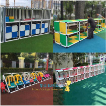 Kindergarten indoor and outdoor childrens toy storage shelf Outdoor building blocks mobile locker car rack ball rack